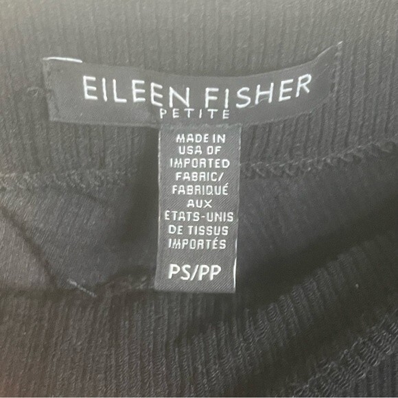 Eileen Fisher Tencel Black Corduroy Pull on Pants Size PS - Picture 3 of 6